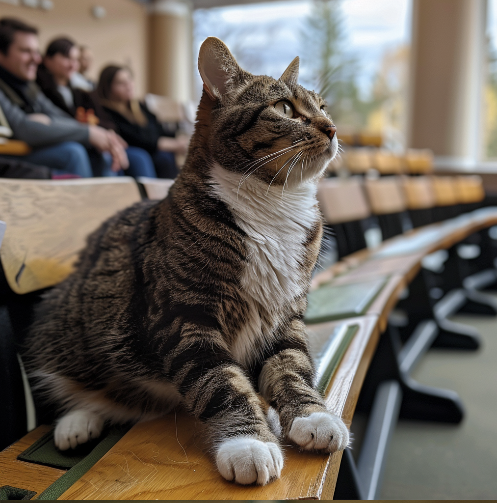 Max taking in a science class