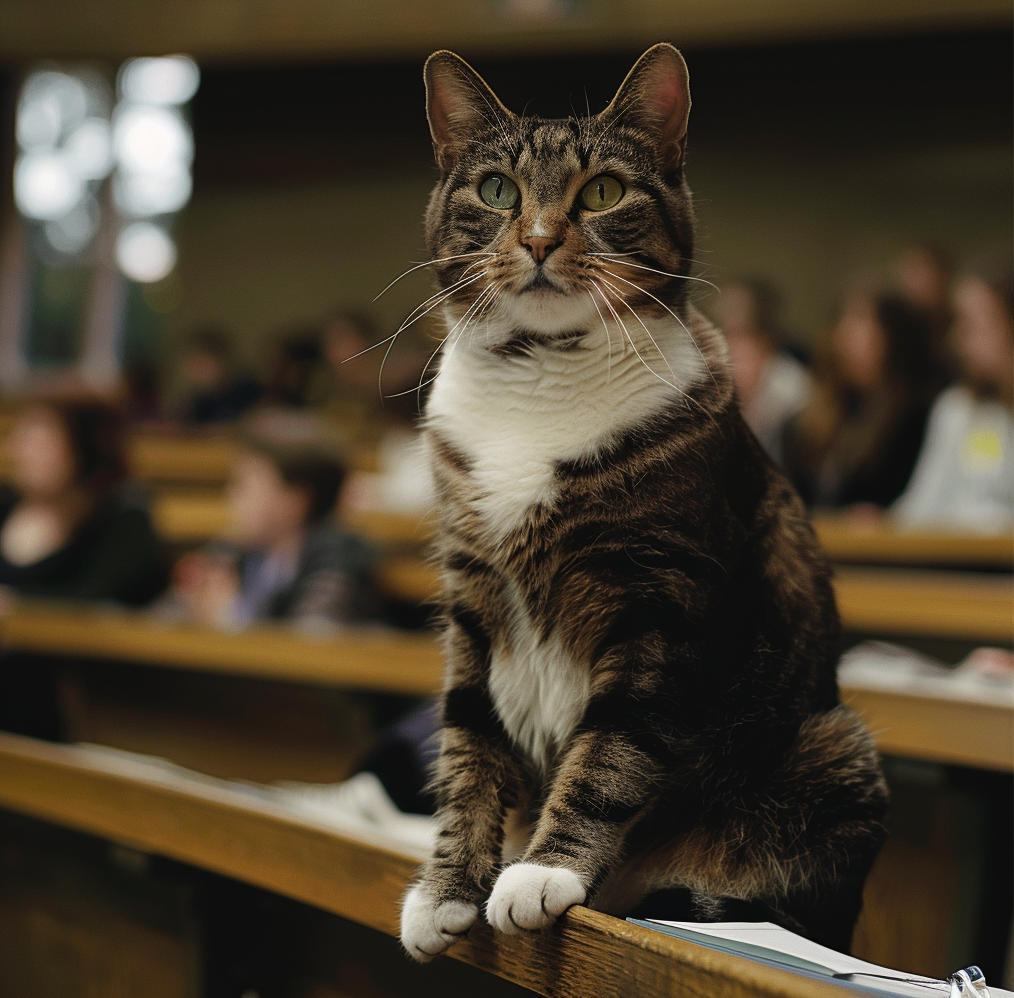 Max attending a lecture