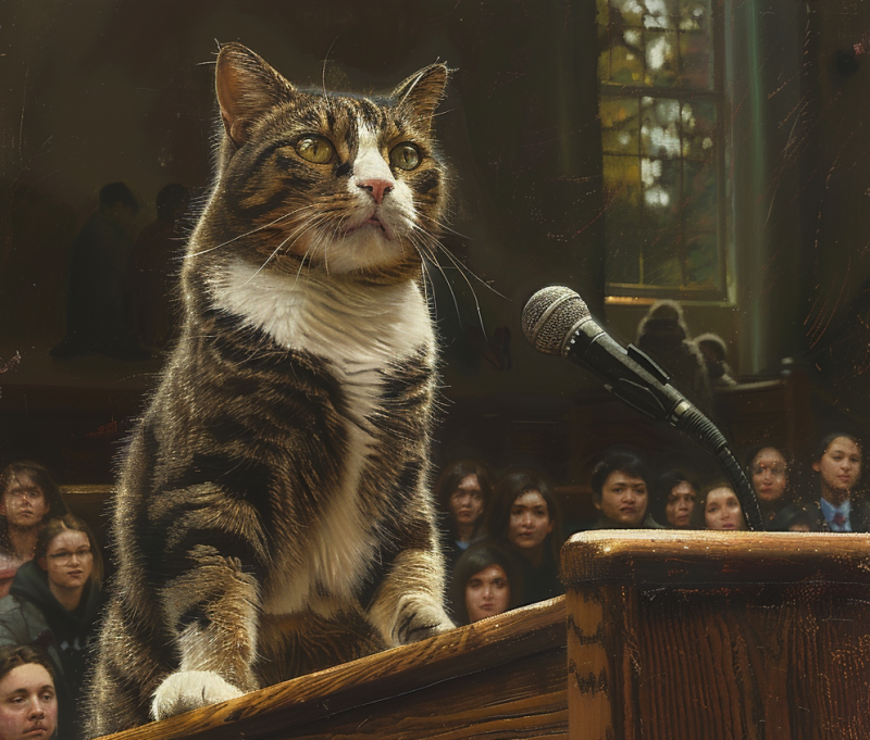 Max announcing his running for Student Body President